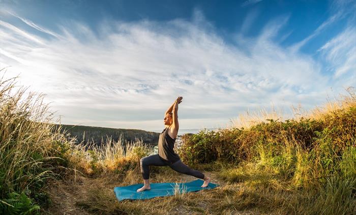 Yoga on the Wales Coast path